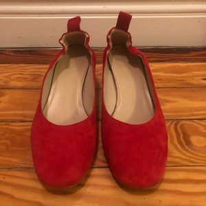 Everlane - The Day Heel - Red Suede